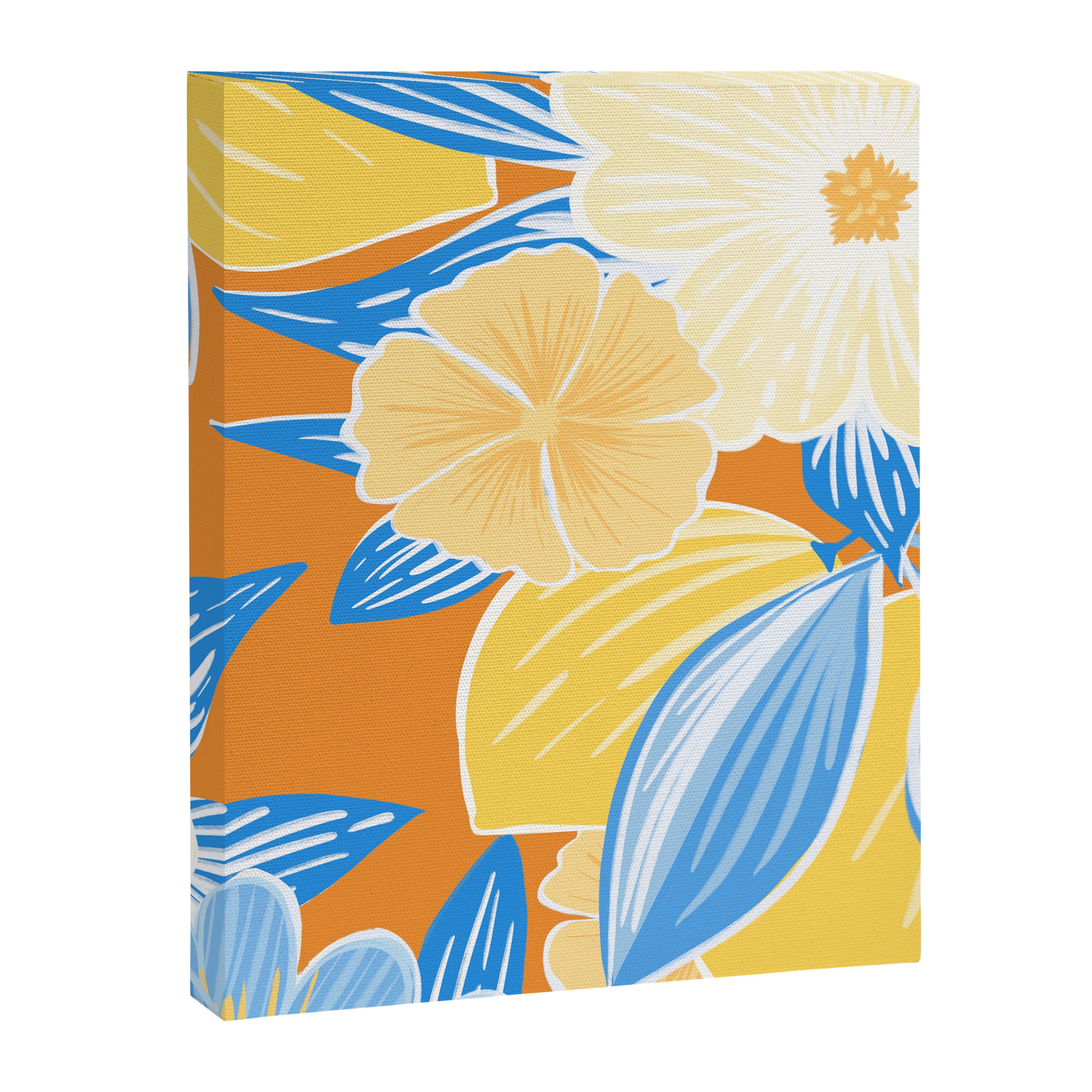 Bright Lemon Floral - Botanical Painting Canvas Print Gallery Image 8