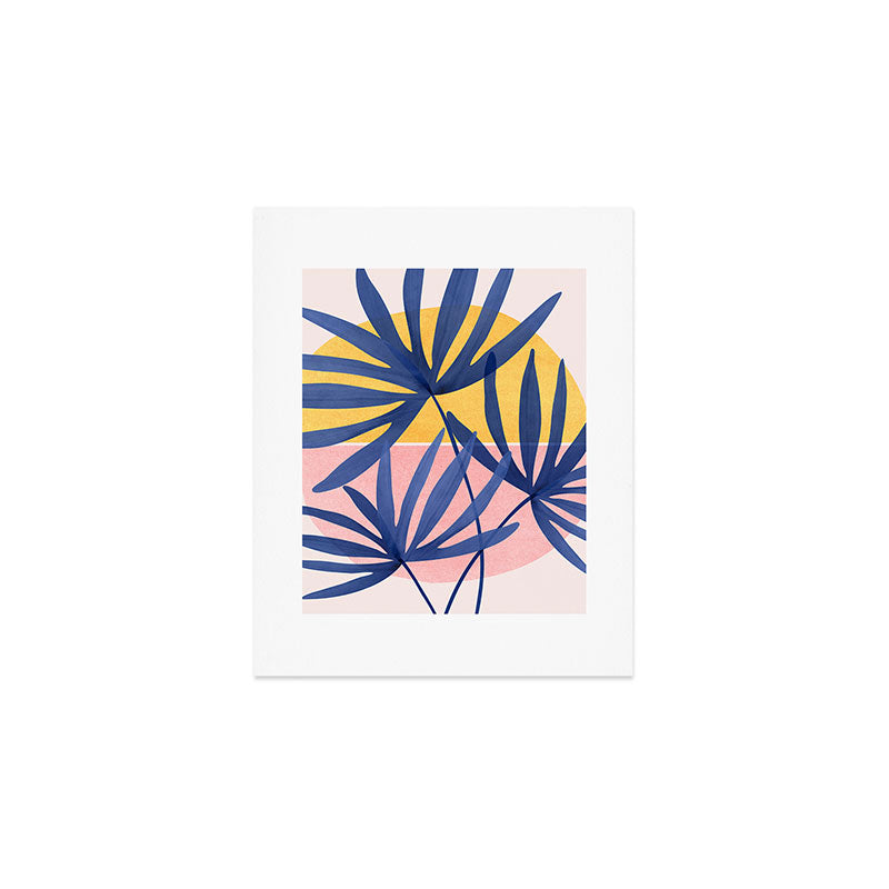 Bright Pop Tropical Palm Art Art Print Gallery Image 1