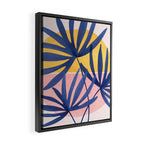 Bright Pop Tropical Palm Art Framed Canvas Print Gallery Image 2