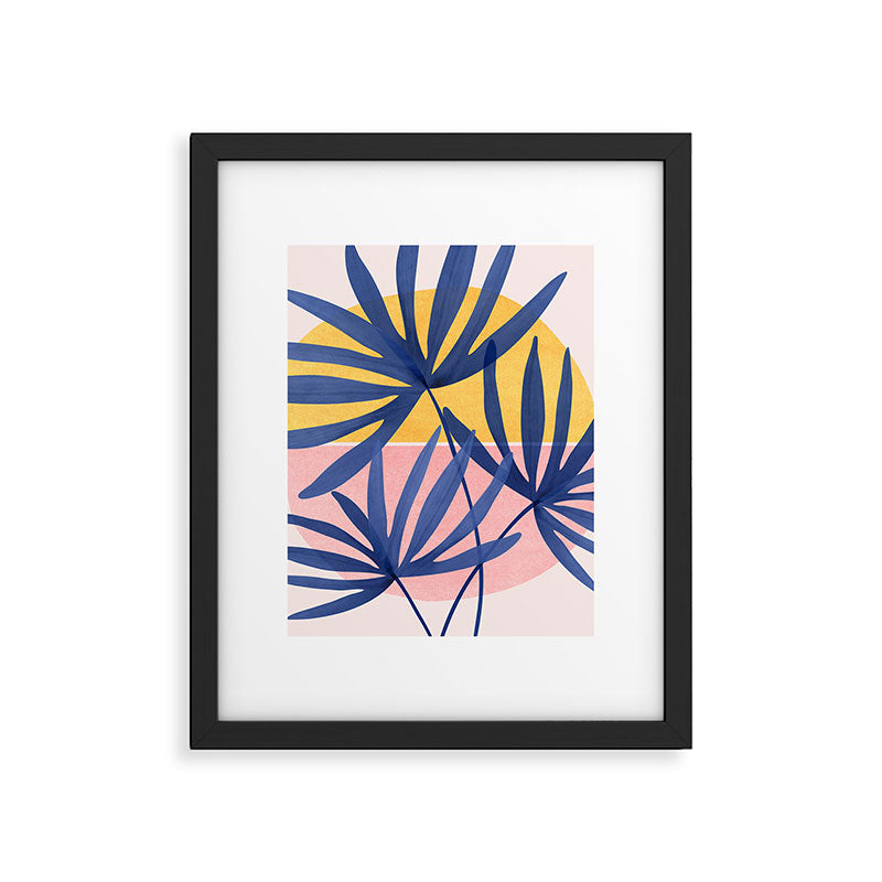 Bright Pop Tropical Palm Art Framed Art Print Gallery Image 6