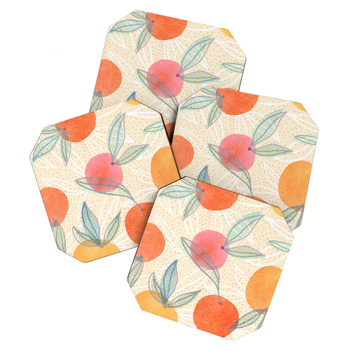 Bright Summer Fruit Collage Coaster Gallery Image 1