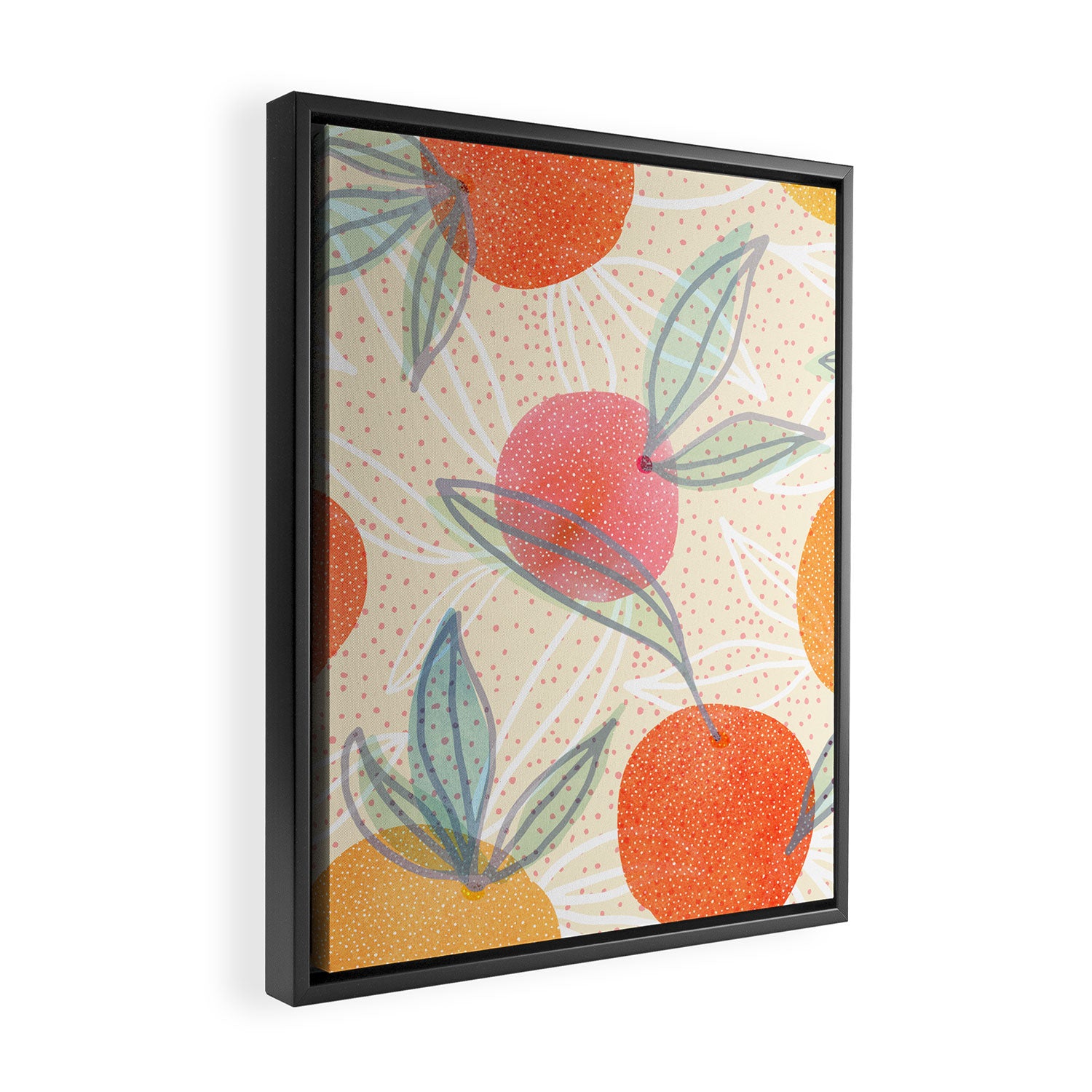 Bright Summer Fruit Collage Framed Canvas Print Gallery Image 2