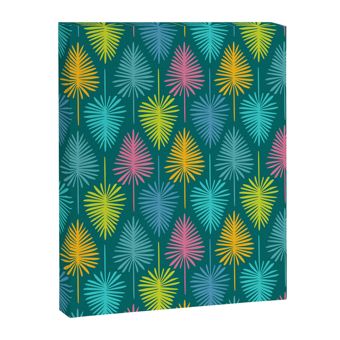 Bright Tropical Botanical Pattern Canvas Print Gallery Image 1