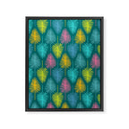 Bright Tropical Botanical Pattern Framed Canvas Print Gallery Image 8