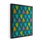Bright Tropical Botanical Pattern Framed Canvas Print Gallery Image 2
