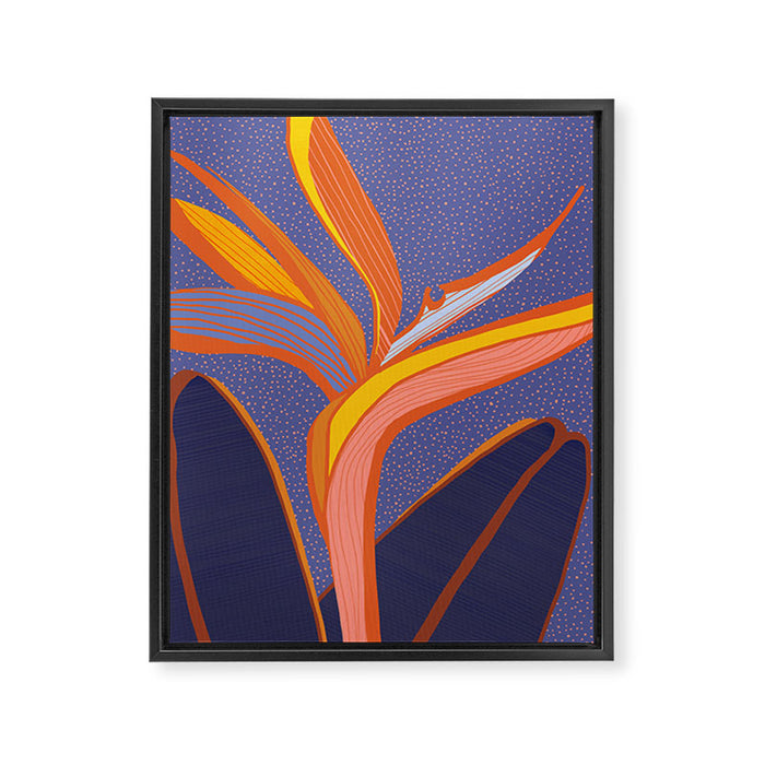 Bright Tropical Flower Framed Canvas Print Gallery Image 1