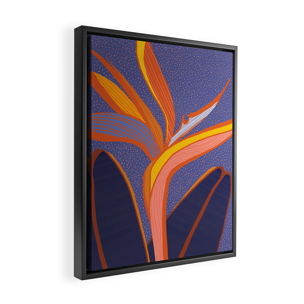 Bright Tropical Flower Framed Canvas Print Gallery Image 2