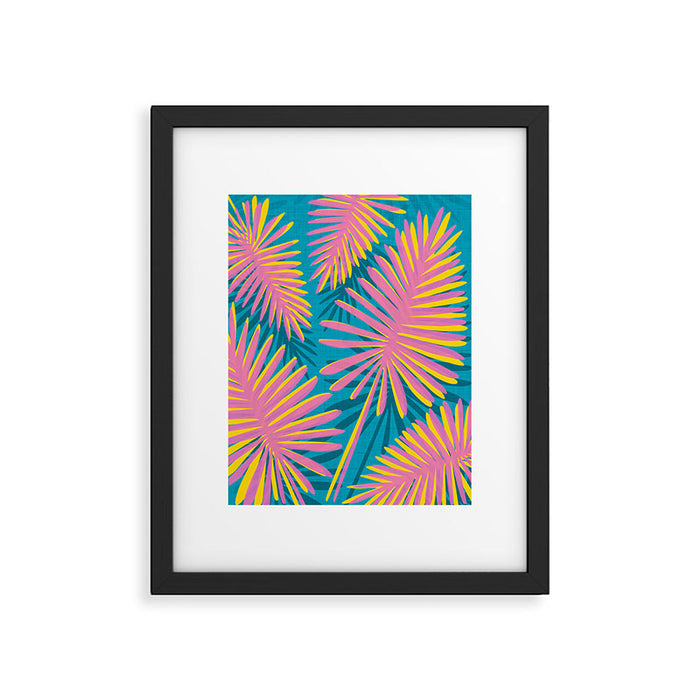 Bright Tropical Palms Framed Art Print Gallery Image 1
