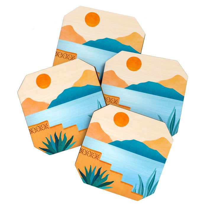 Cabo Desert Landscape Illustration Coaster Gallery Image 1
