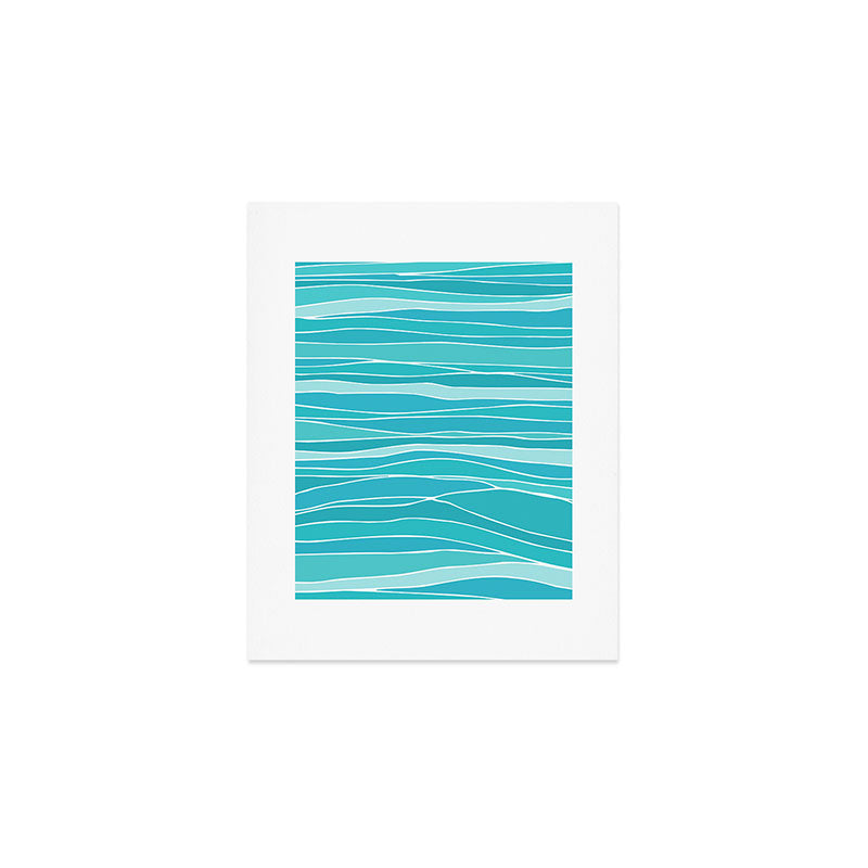 Caribbean Blue Ocean Waves Art Print Gallery Image 1