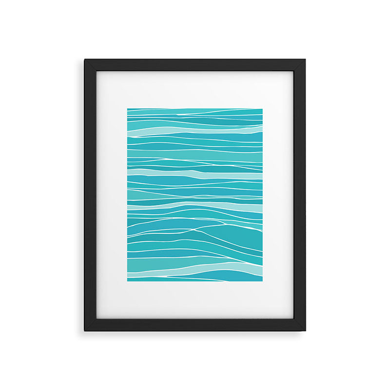Caribbean Blue Ocean Waves Framed Art Print Gallery Image 4