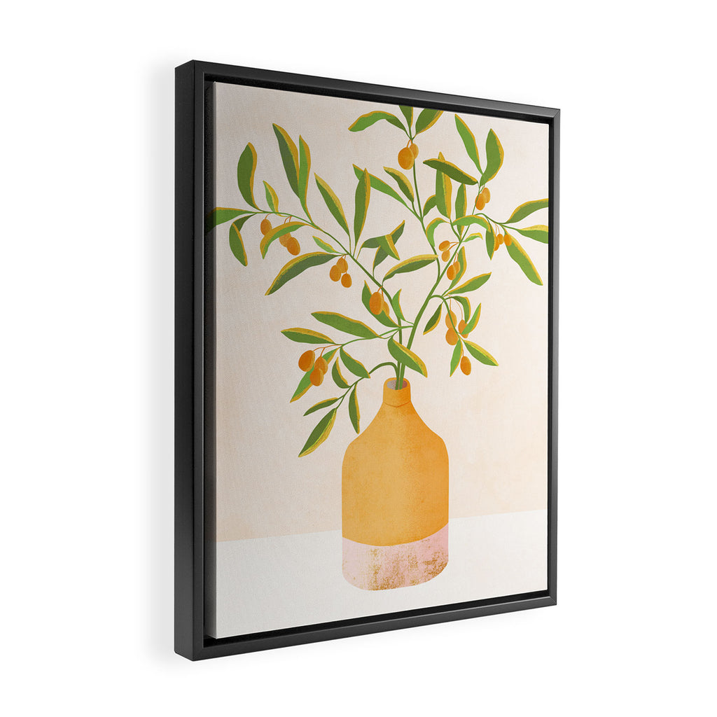 Chinese Citrus Tree Framed Canvas Print Gallery Image 2