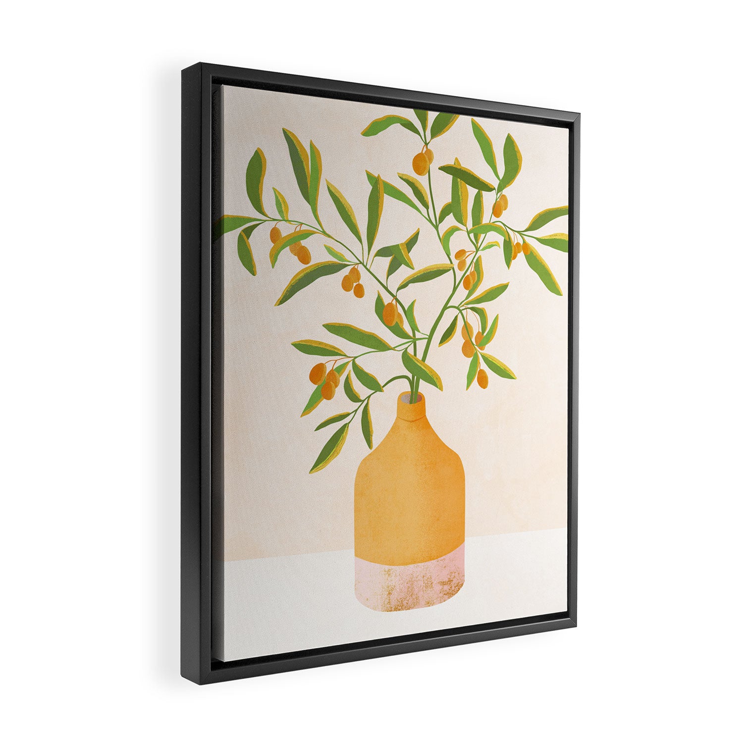 Chinese Citrus Tree Framed Canvas Print Gallery Image 2