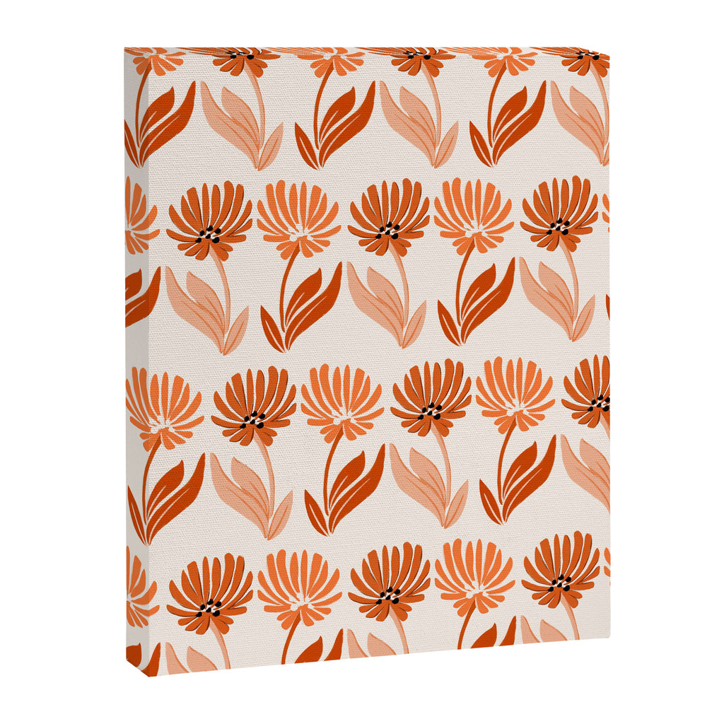 Cinnamon Twin Floral Pattern Canvas Print Gallery Image 8