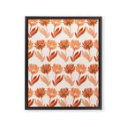 Cinnamon Twin Floral Pattern Framed Canvas Print Gallery Image 8