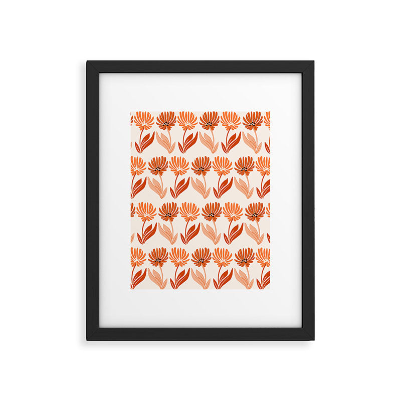 Cinnamon Twin Floral Pattern Framed Art Print Gallery Image 6