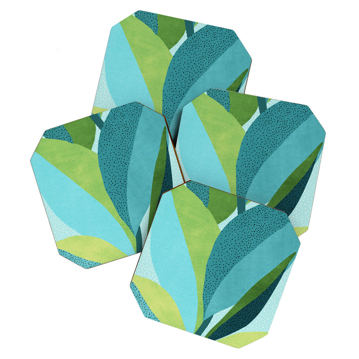 Coastal Abstract Botanical Coaster Gallery Image 1