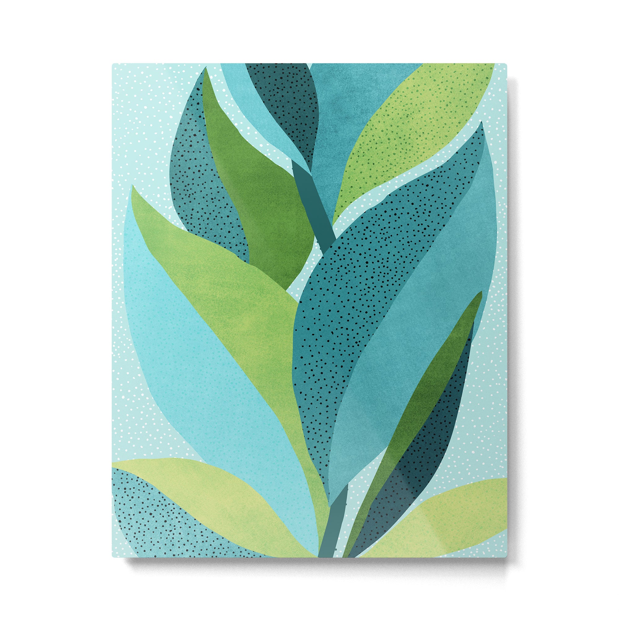 Coastal Abstract Botanical Metal Print Gallery Image 4
