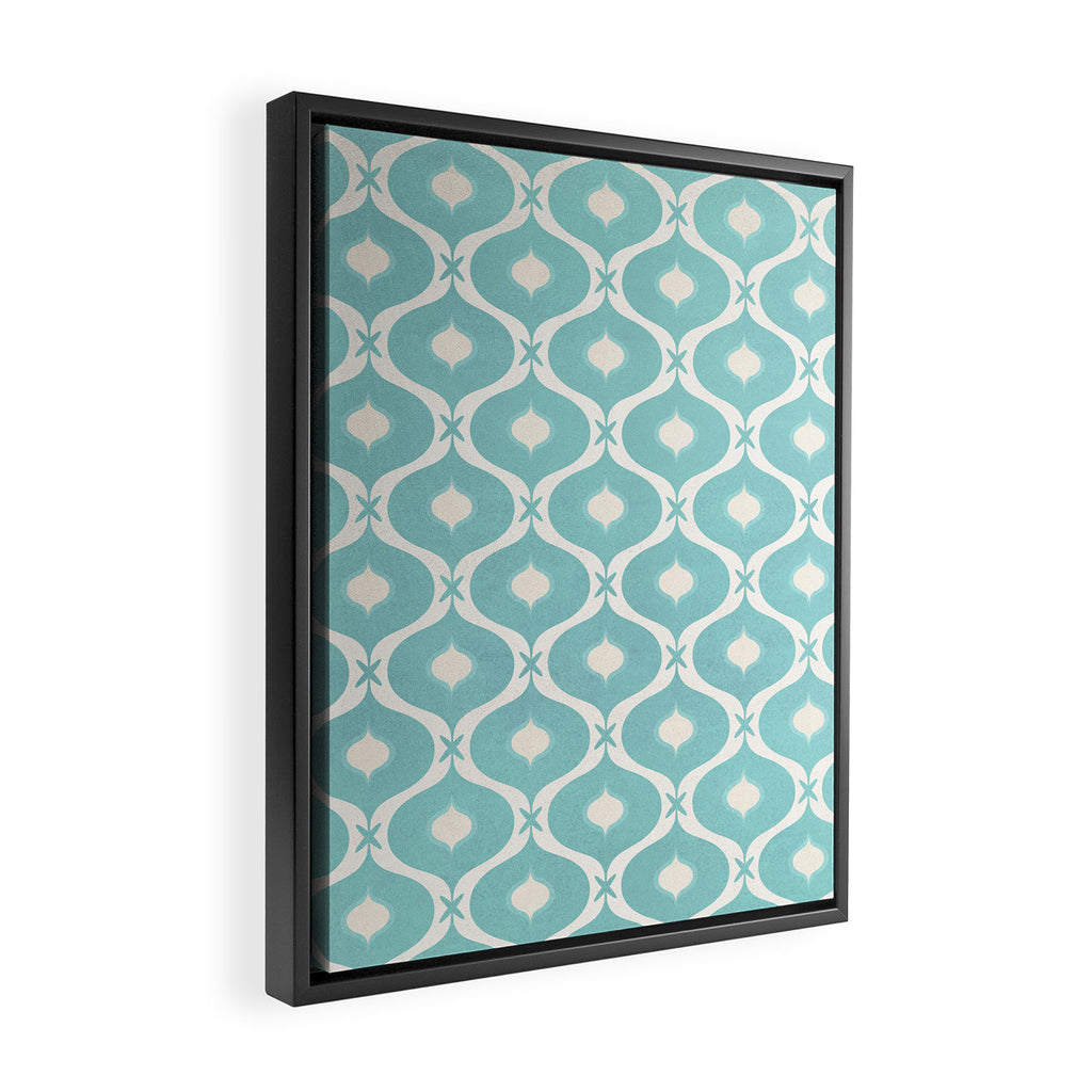 Coastal Moroccan Tile Framed Canvas Print Gallery Image 2