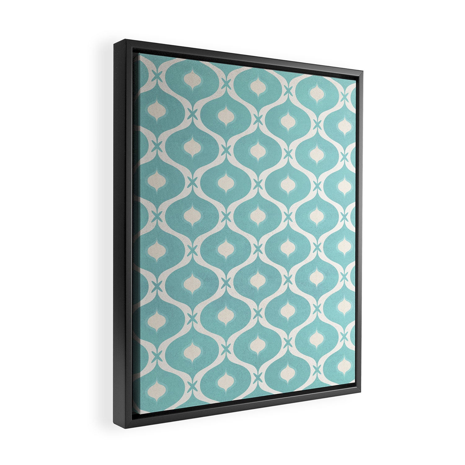 Coastal Moroccan Tile Framed Canvas Print Gallery Image 2