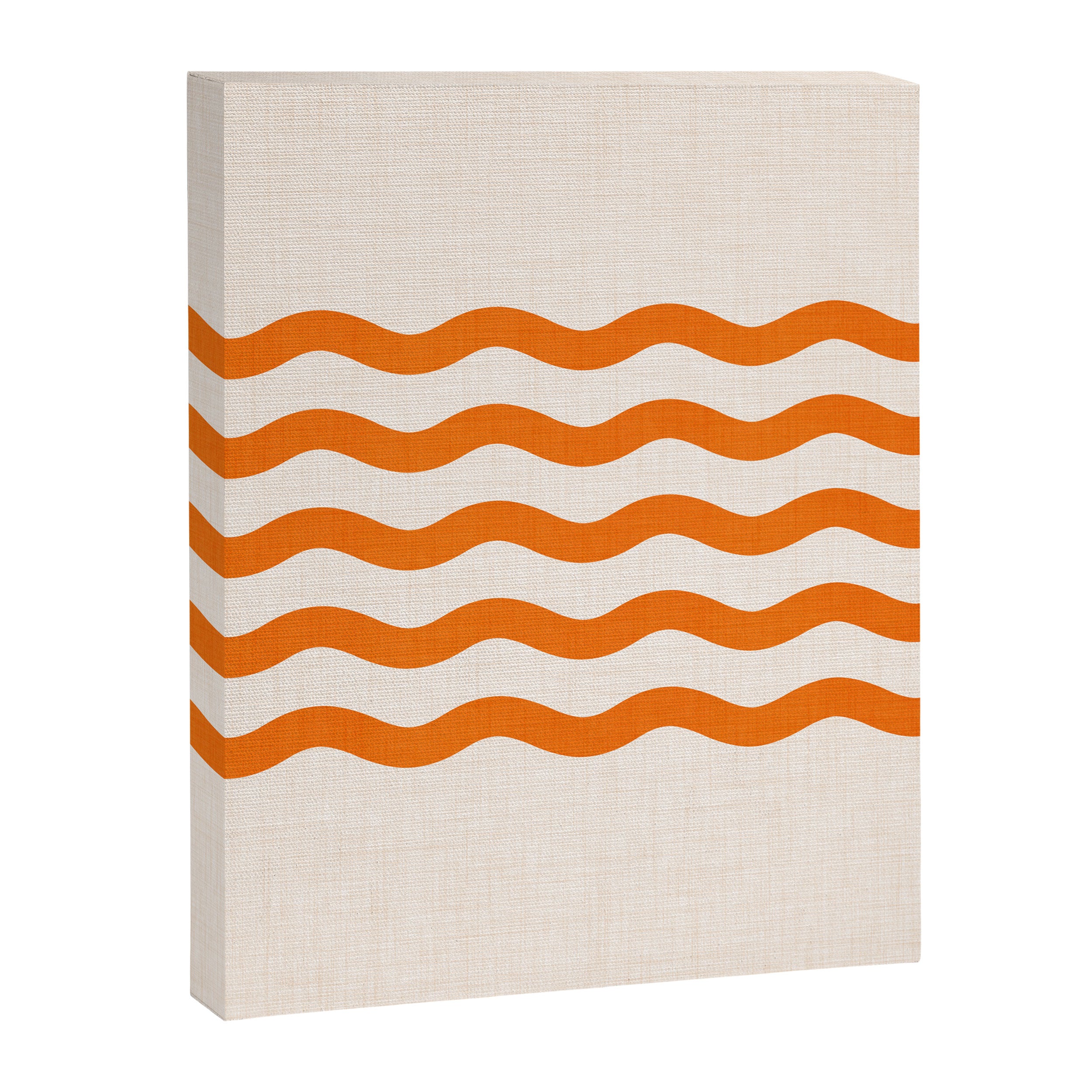 Coastal Orange / Modern Waves Series Canvas Print Gallery Image 8