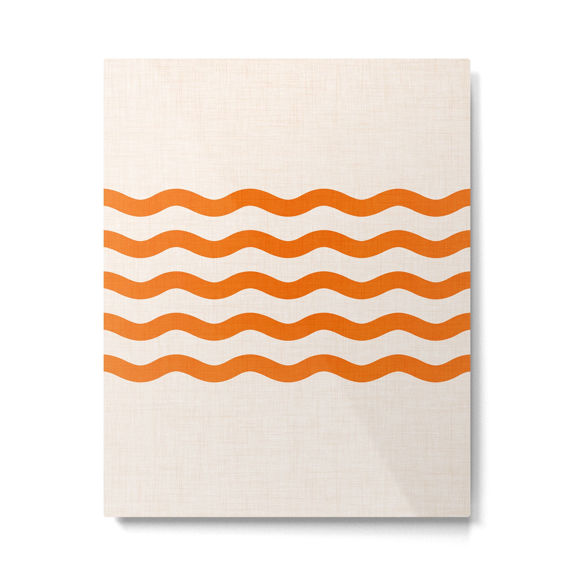Coastal Orange / Modern Waves Series Metal Print Gallery Image 6