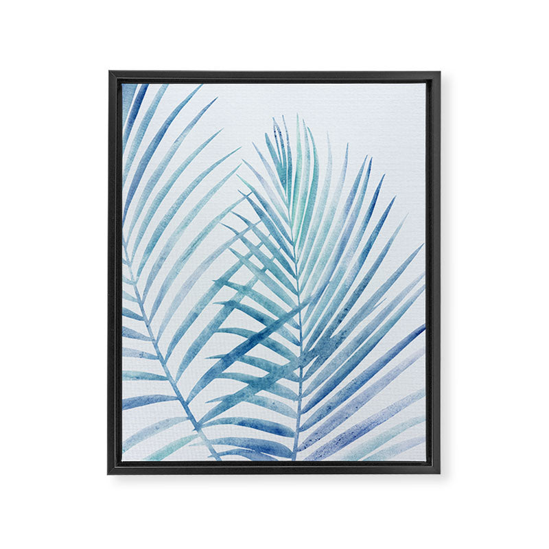 Coastal Palms Watercolor Framed Canvas Print Gallery Image 6