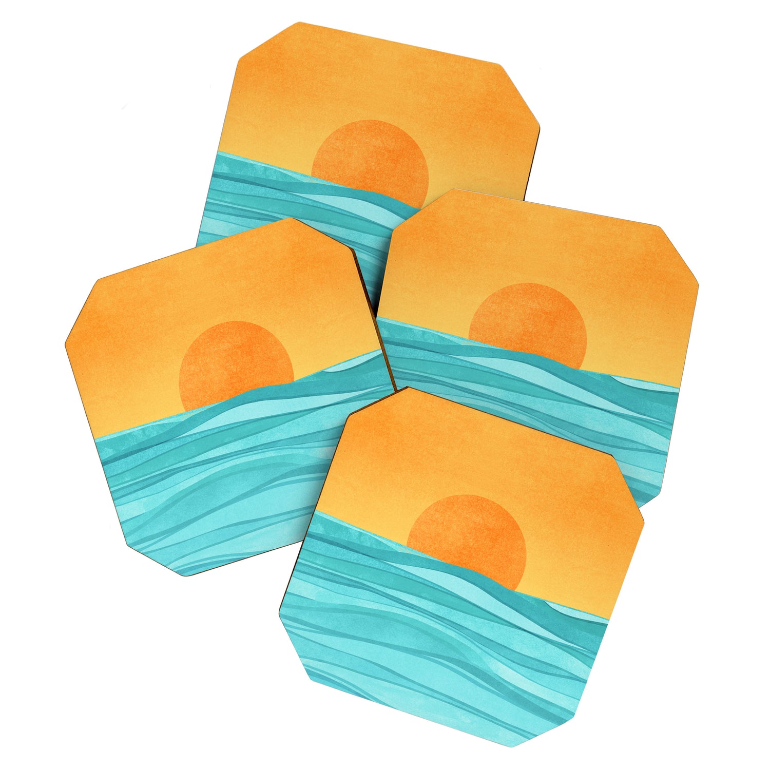 Coastal Sunset Landscape Coaster Gallery Image 1