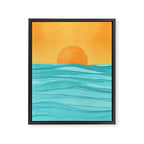 Coastal Sunset Landscape Framed Canvas Print Gallery Image 6