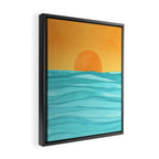 Coastal Sunset Landscape Framed Canvas Print Gallery Image 2