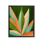Colorful Agave Painted Cactus Illustration Framed Canvas Print Gallery Image 8