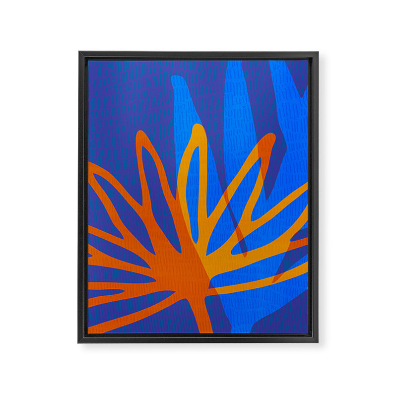 Colorful Botanic Shapes Framed Canvas Print Gallery Image 8