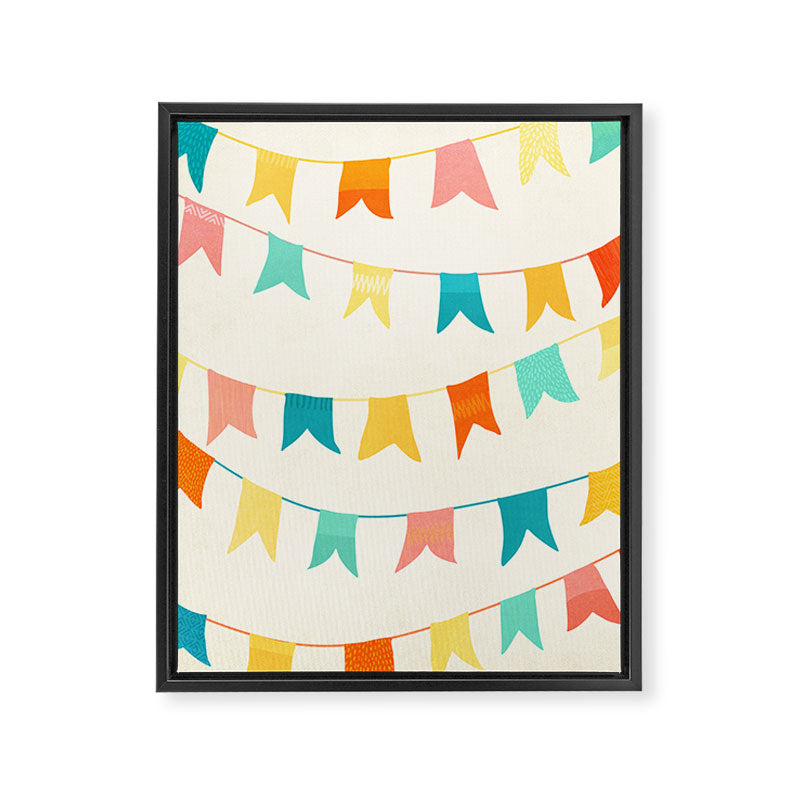 Colorful Celebration Flags Framed Canvas Print Gallery Image 6