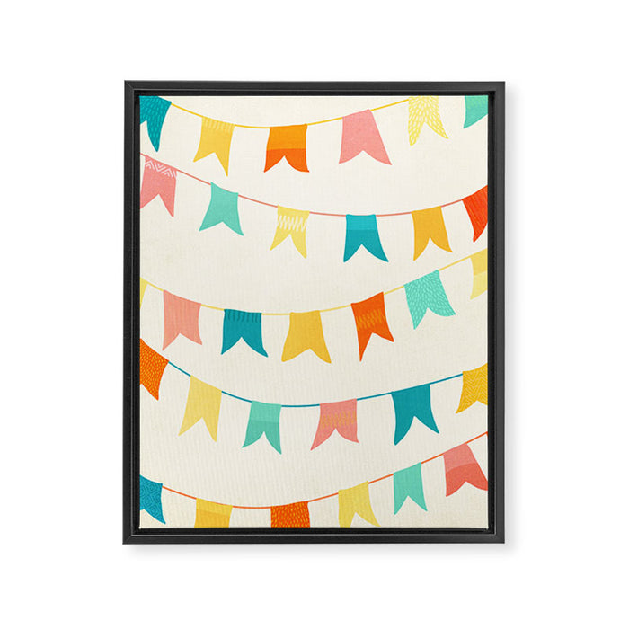 Colorful Celebration Flags Framed Canvas Print Gallery Image 1