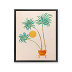 Colorful SoCal Palm Tree Scene Framed Canvas Print Gallery Image 6