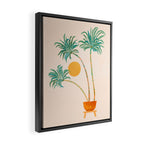 Colorful SoCal Palm Tree Scene Framed Canvas Print Gallery Image 2