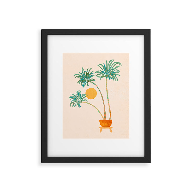 Colorful SoCal Palm Tree Scene Framed Art Print Gallery Image 5