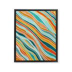 Colorful Summer Stripes Framed Canvas Print Gallery Image 8