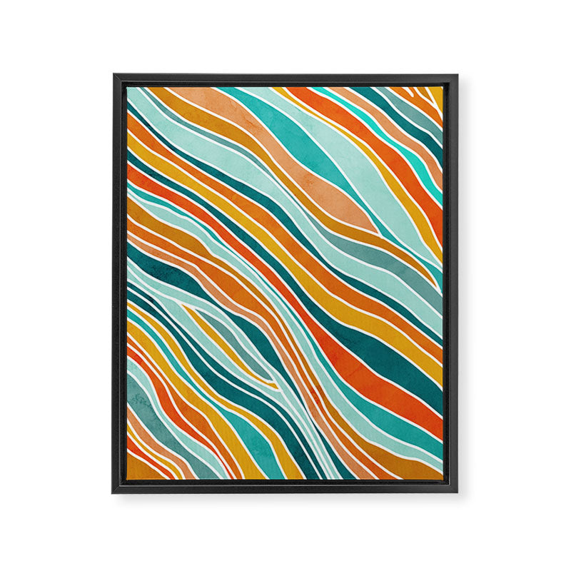 Colorful Summer Stripes Framed Canvas Print Gallery Image 8