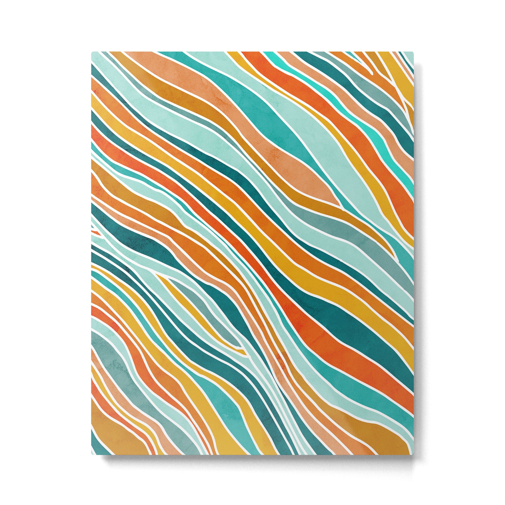 Colorful Summer Stripes Metal Print Gallery Image 6
