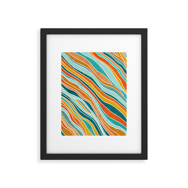 Colorful Summer Stripes Framed Art Print Gallery Image 6