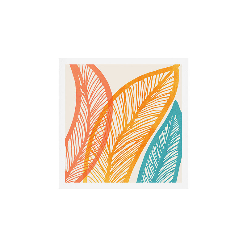 Colorful Tropical Flora - Retro Palette Art Print Gallery Image 1