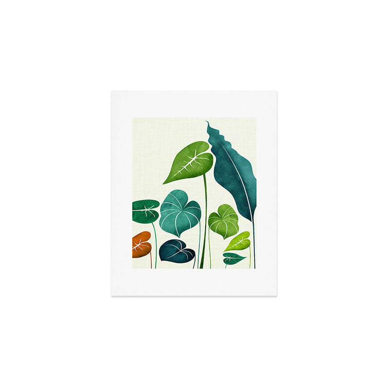 Colorful Tropical Greenery Art Print Gallery Image 1
