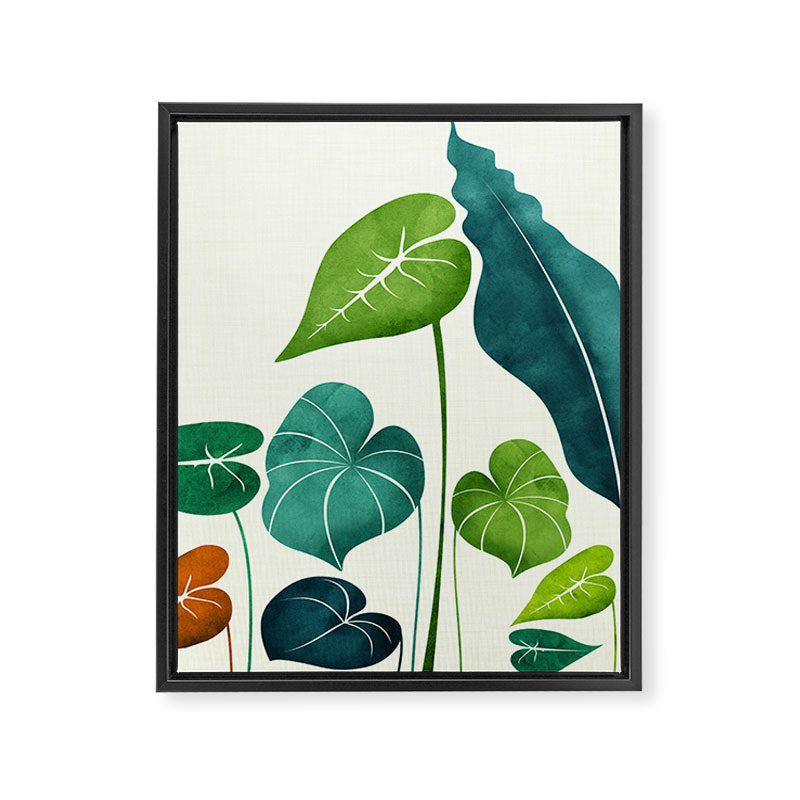 Colorful Tropical Greenery Framed Canvas Print Gallery Image 8