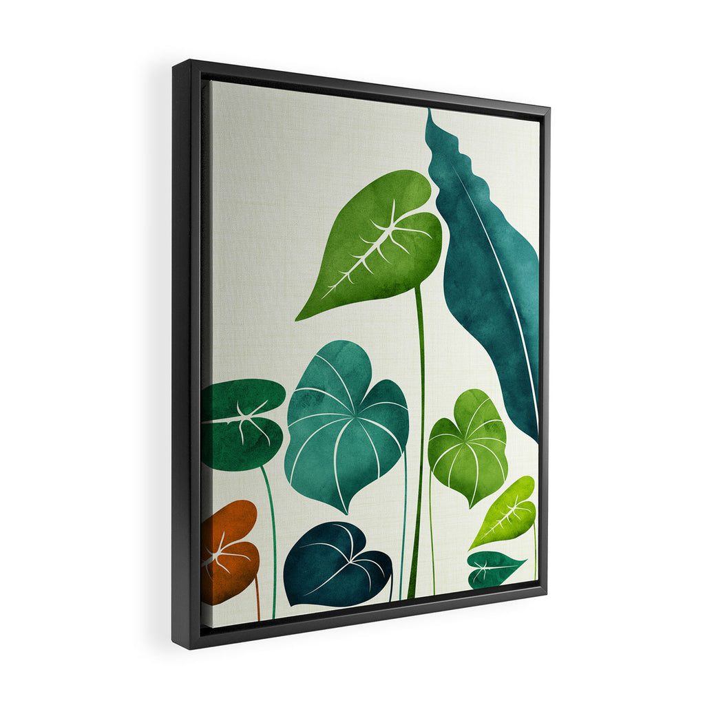 Colorful Tropical Greenery Framed Canvas Print Gallery Image 2