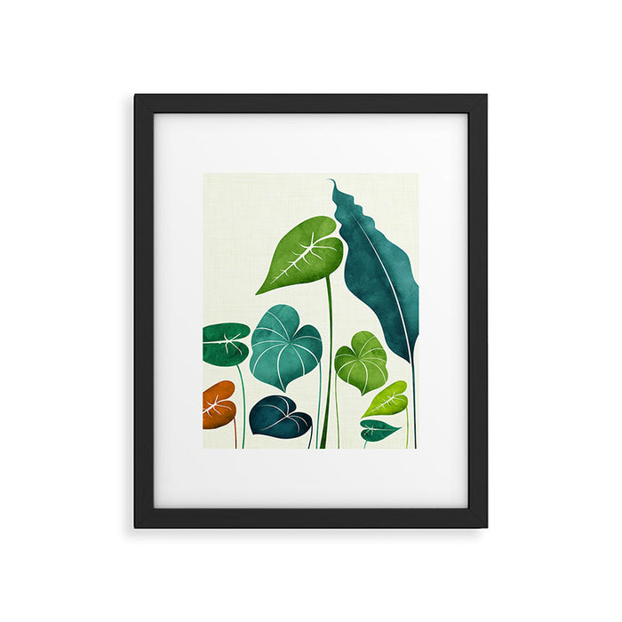 Colorful Tropical Greenery Framed Art Print Gallery Image 1