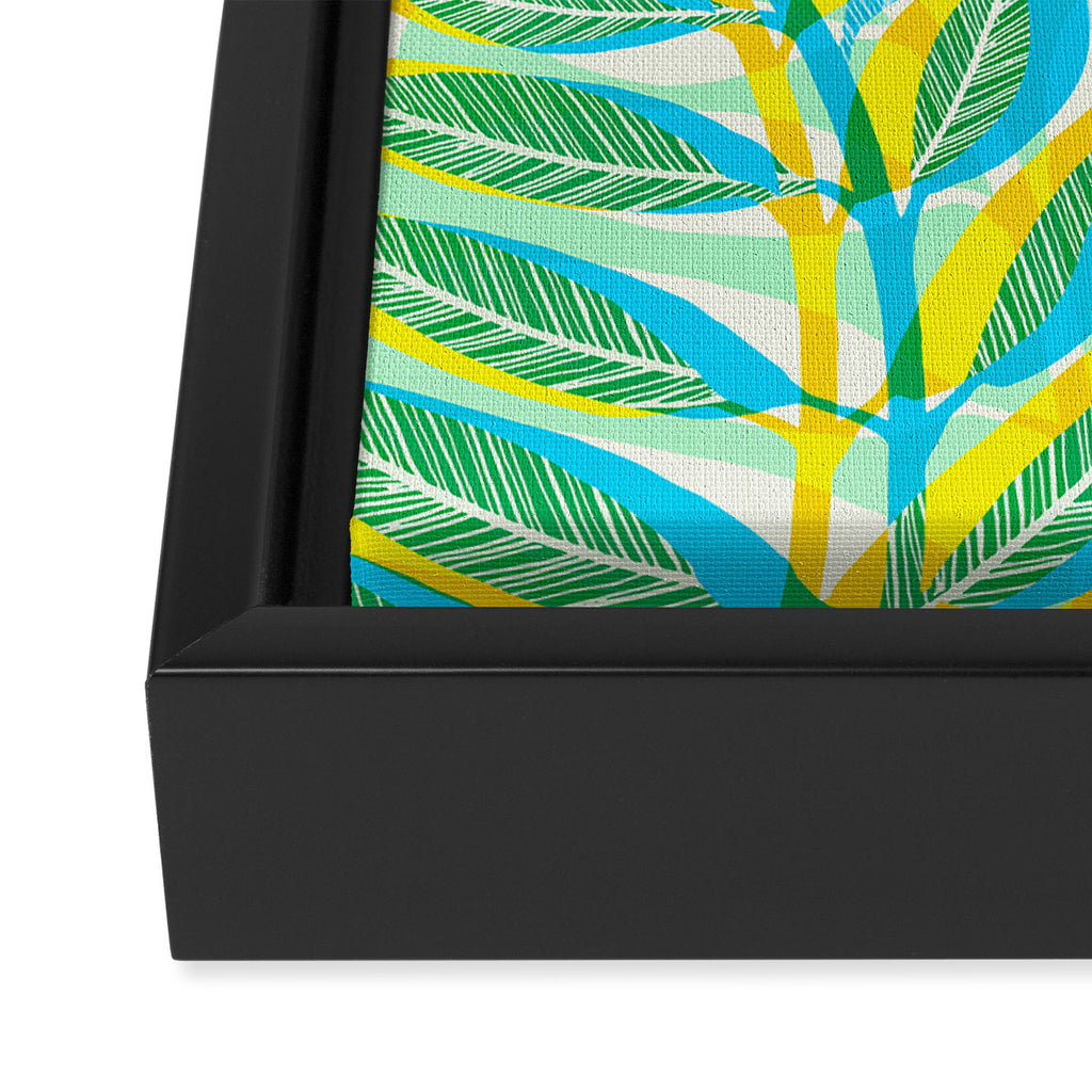 Colorful Tropical Pop Vines Framed Canvas Print Gallery Image 3