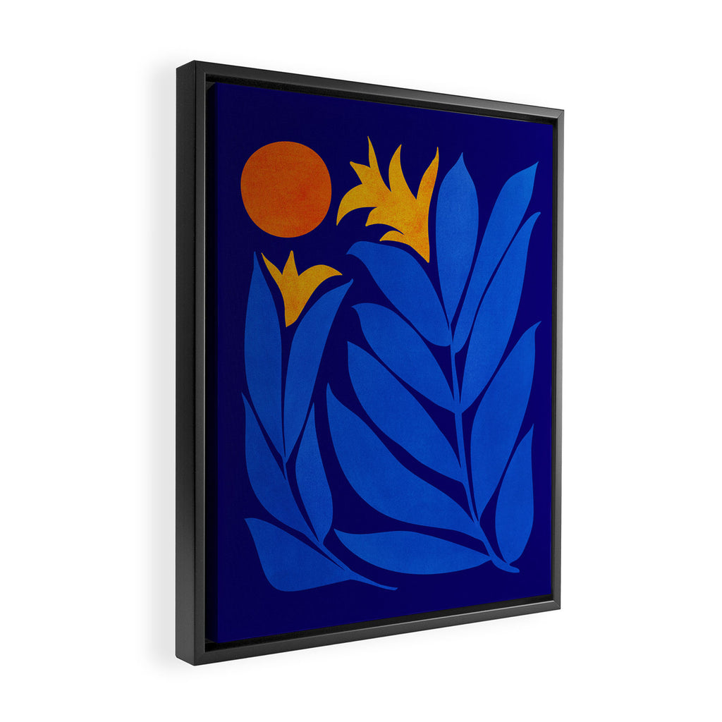 Community Garden At Night / Pop Botanical Framed Canvas Print Gallery Image 2