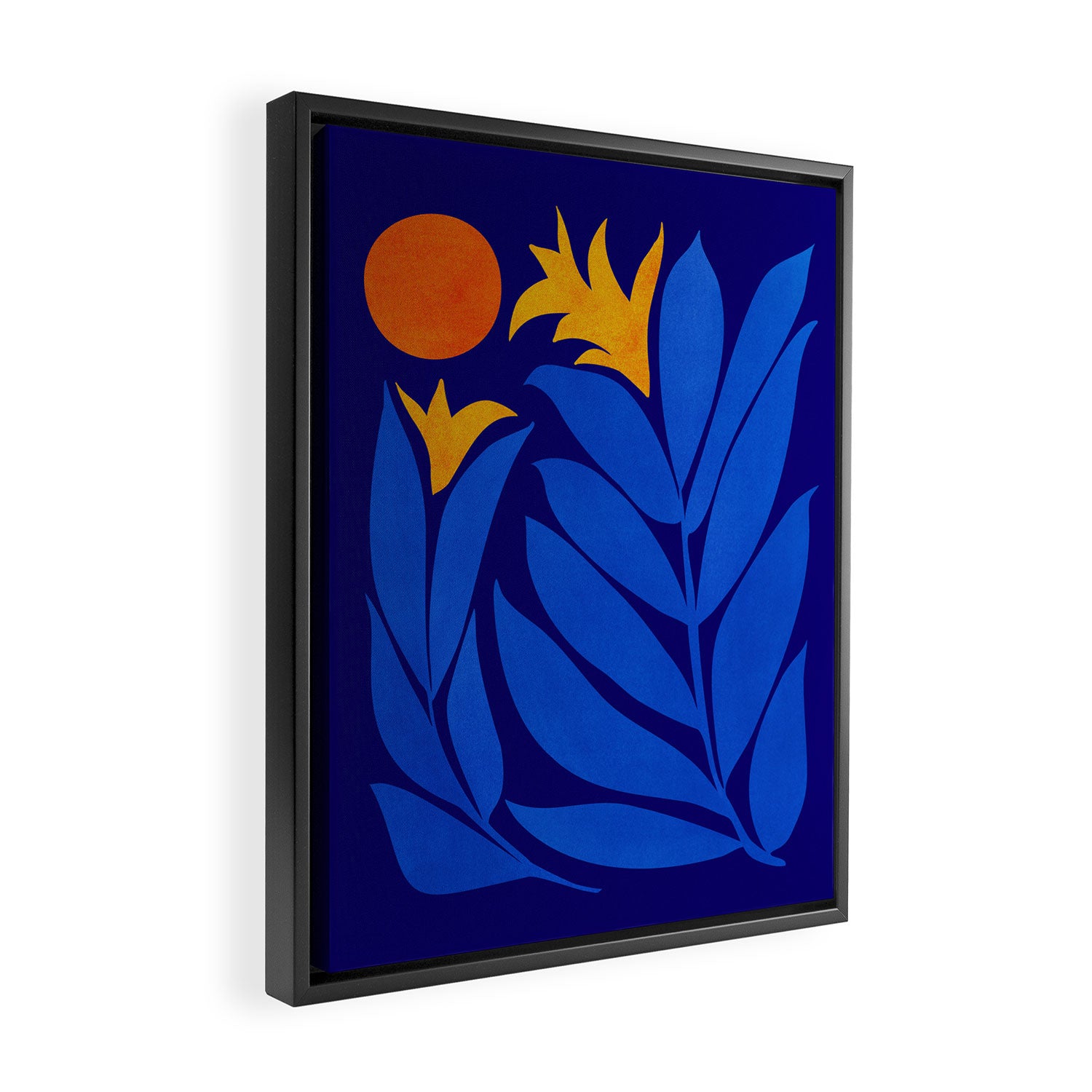 Community Garden At Night / Pop Botanical Framed Canvas Print Gallery Image 2