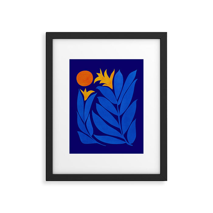 Community Garden At Night / Pop Botanical Framed Art Print Gallery Image 1